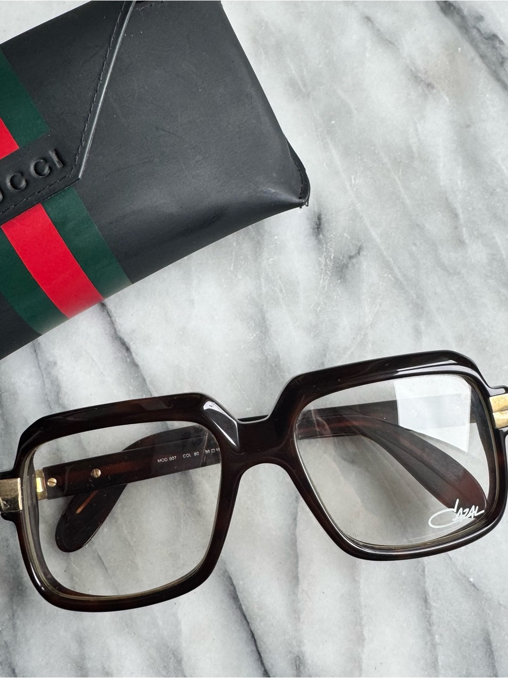 Gucci Cazal 6004 Brown Square Acetate Sunglasses
